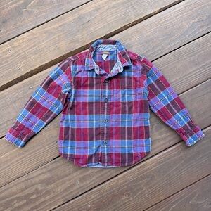 Tea - Maroon Plaid Shirt
